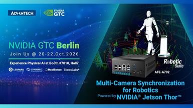 研華於 NVIDIA GTC Berlin 2026 展示搭載 NVIDIA Jetson Thor 的 UniCAM視覺整合方案